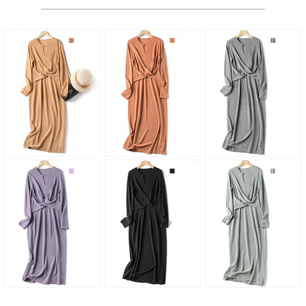 ポイント超超祭 ニットワンピース 秋冬 ケーブルニット リブニット