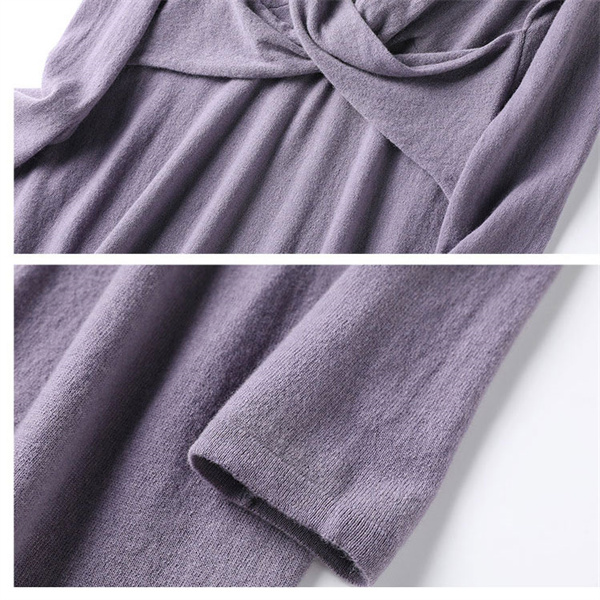 ポイント超超祭 ニットワンピース 秋冬 ケーブルニット リブニット