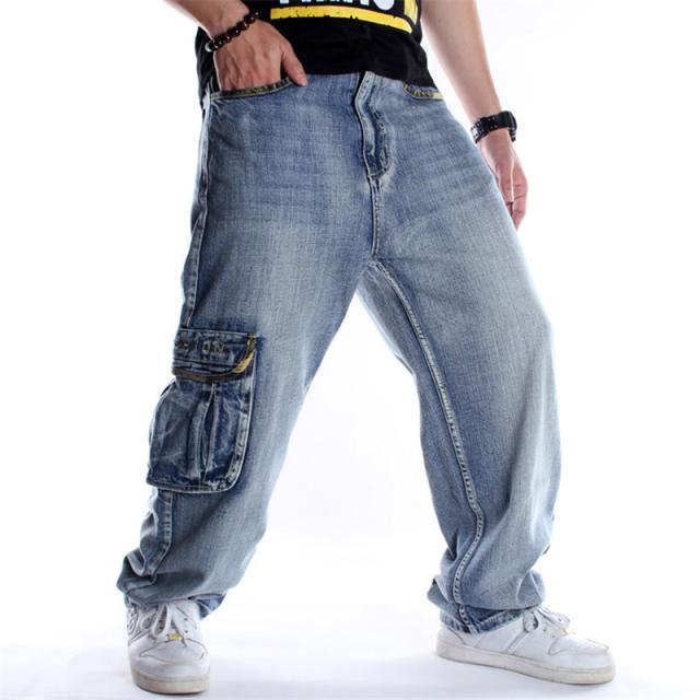 限定値下げ！極太 デニムパンツ メンズ ジーンズ ヒップホップ ルーズフィット B系 ワイド ストリート系 HIPHOP バギーパンツ 大きいサイズ ゆったり_2