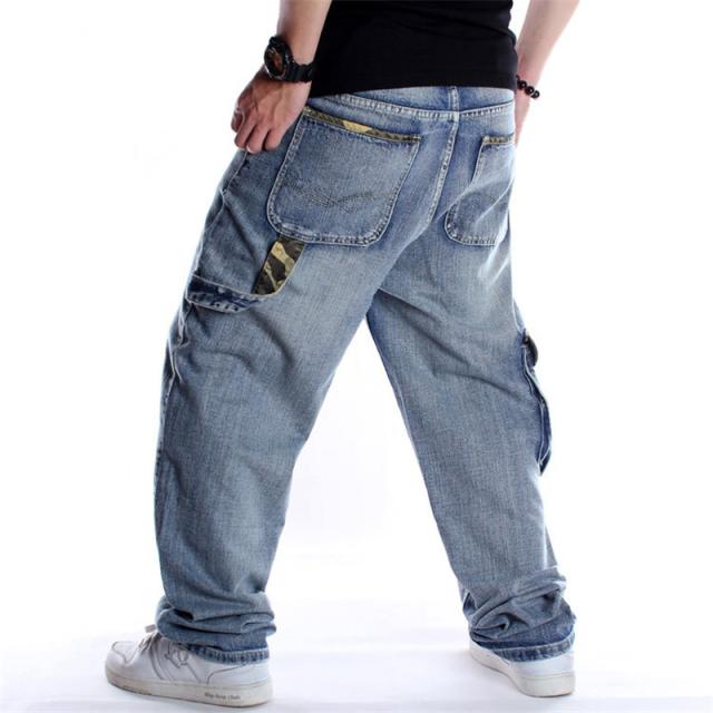 限定値下げ！極太 デニムパンツ メンズ ジーンズ ヒップホップ ルーズフィット B系 ワイド ストリート系 HIPHOP バギーパンツ 大きいサイズ ゆったり_6