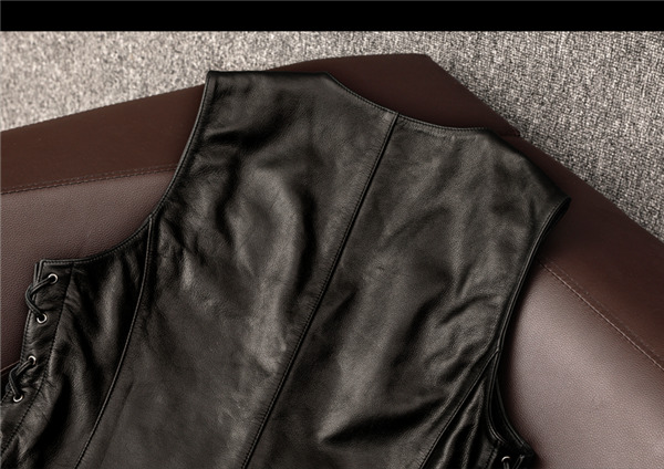 クーポン ライダースベスト メンズ レザーベスト 本革 皮ベスト ジレ