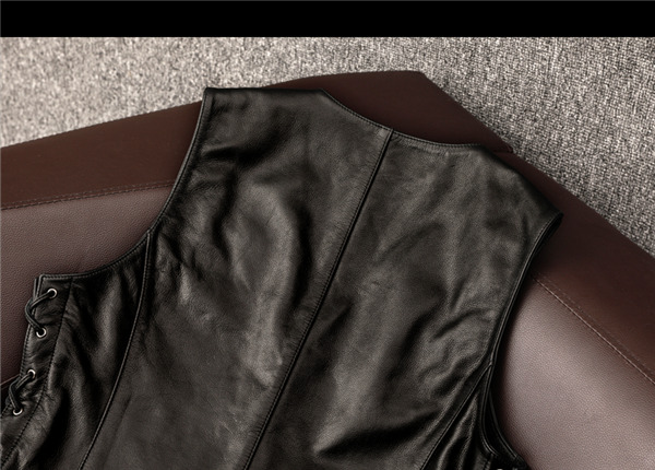 クーポン ライダースベスト メンズ レザーベスト 本革 皮ベスト ジレ