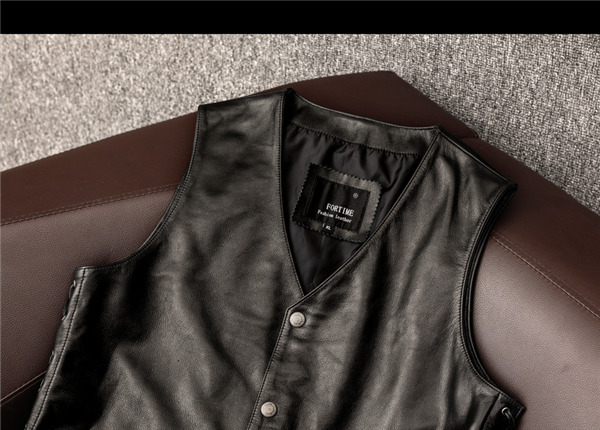 クーポン ライダースベスト メンズ レザーベスト 本革 皮ベスト ジレ