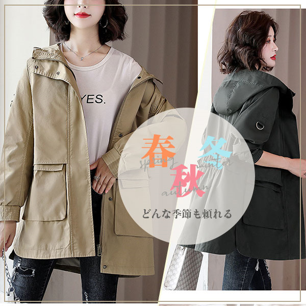 ポイント超超祭 トレンチコート レディース 40代 ミディアム丈