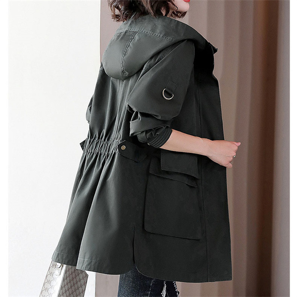 ポイント超超祭 トレンチコート レディース 40代 ミディアム丈