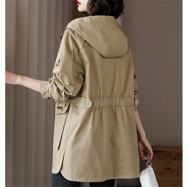 ポイント超超祭 トレンチコート レディース 40代 ミディアム丈