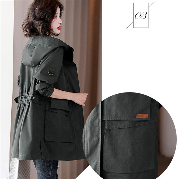 ポイント超超祭 トレンチコート レディース 40代 ミディアム丈
