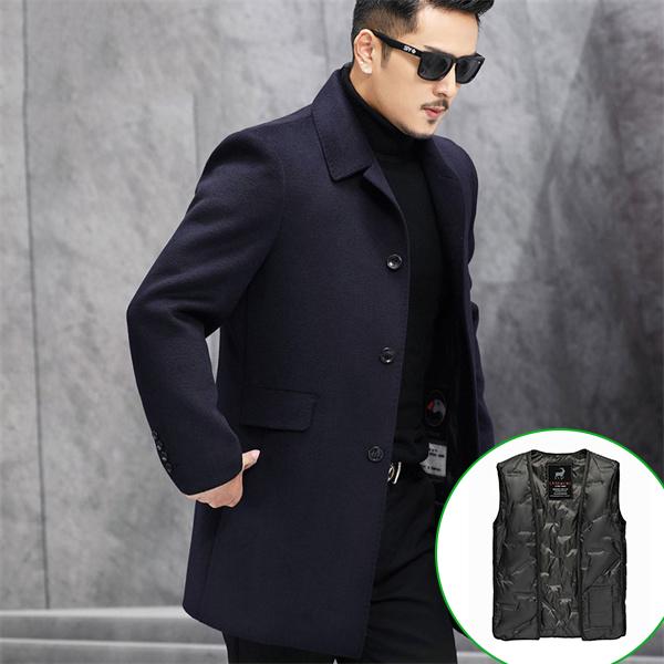 ポイント超超祭利用可 チェスターコート メンズ ウール ダブルフェイス