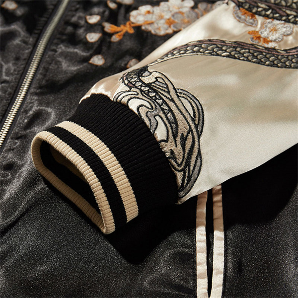 スカジャン メンズ 大きいサイズ ジャンバー 和柄 朧 おぼろ 横須賀風 刺繍 プリント サテン MA-1 ブルゾン オリーブ ジャケット 野球服 ポイント超超祭 スカジャン メンズ 大きいサイズ ジャンバー 和柄 朧