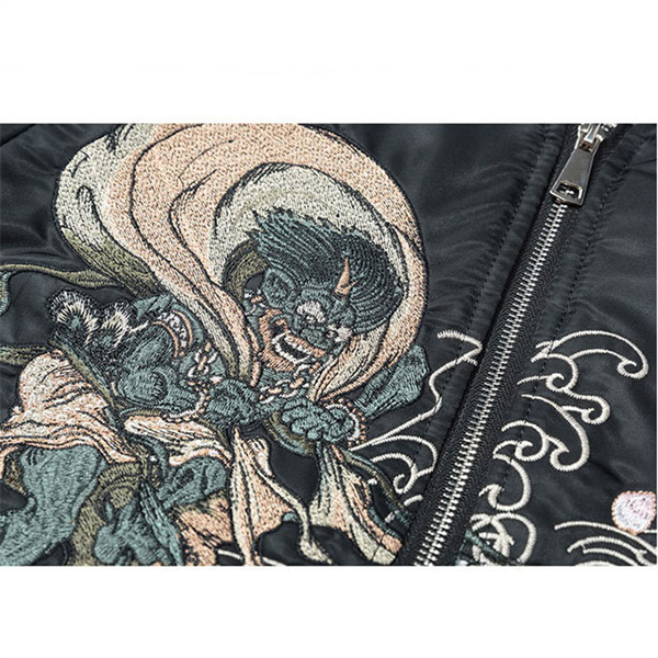 ポイント超超祭 スカジャン メンズ 大きいサイズ ジャンバー 和柄 横須賀風 刺繍 プリント サテン MA-1 ブルゾン 長袖 黒 オリーブ ジャケット 野球服 ポイント超超祭 スカジャン メンズ 大きいサイズ ジャンバー 和柄