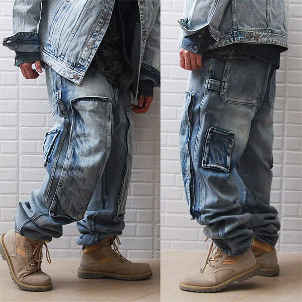 ポイント超超祭 極太 デニムパンツ 新色 クラシック 極太 B系 男女