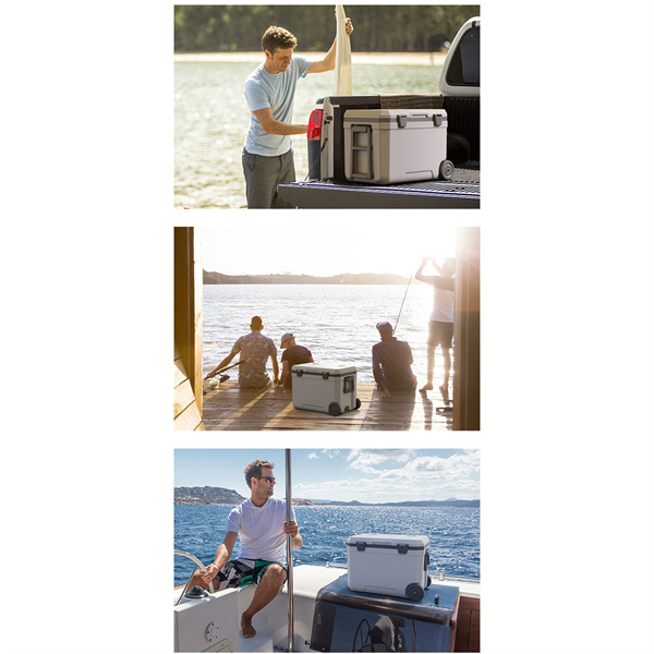 クーラーボックスホイール付き 52L ハードクーラー 保冷 約42L