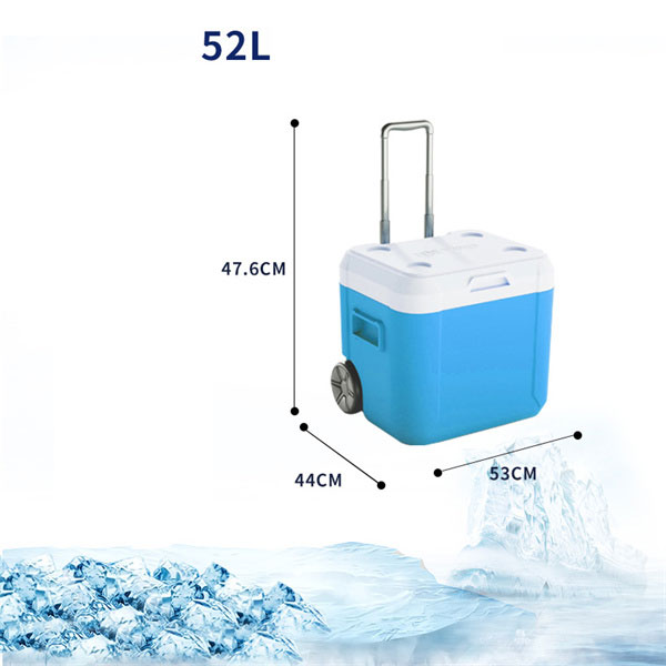 クーラーボックスホイール付き 52L ハードクーラー 保冷 約42L