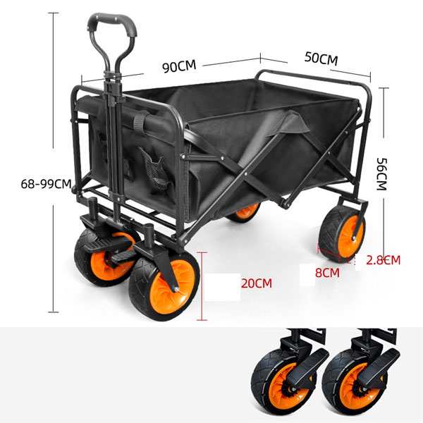 キャリーワゴン タイヤ大きい ストッパー付き 大容量 252L 耐荷重150kg キャリーカート 折りたたみ アウトドア キャンプ 海  おしゃれの通販はau PAY マーケット - DOUDOU au PAY マーケット店 | au PAY マーケット－通販サイト