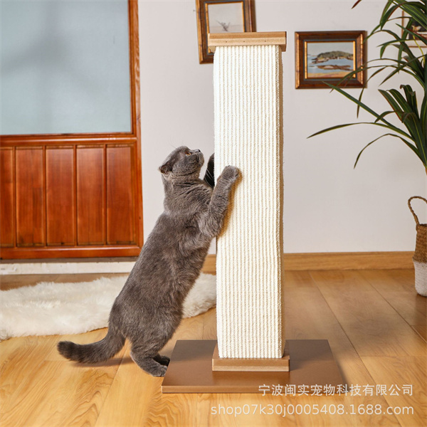 値下げ 爪とぎ 猫 キャットタワー 爪研ぎ 極太 木製 縦型 ポール 組立 