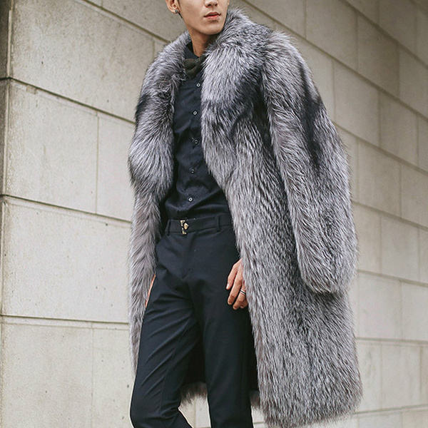 値下げ 毛皮コート ファーコート メンズ アウター ロングコート