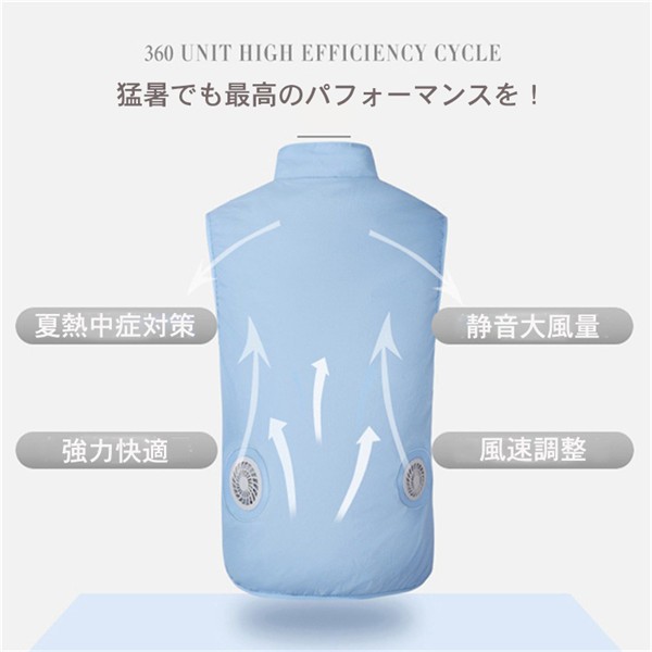 店長イチオシ 空調服ベストセット バッテリー付き+ファン付き 空調ベスト クールベスト 農業釣り ゴルフ 外仕事 静音大風量 2021版 作業着 夏熱中症対策 agesugi_sfaの通販は