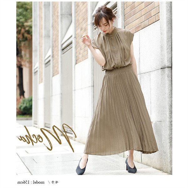 美品 ダイアグラム 定価3.2万 プリーツニットワンピース マキシ丈 A