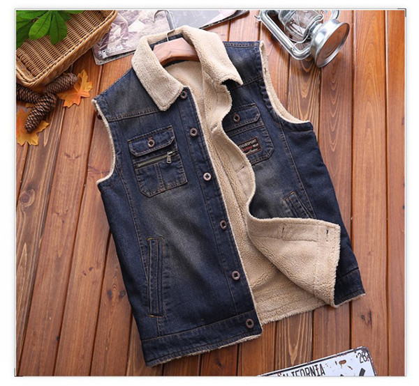 数量限定 デニムベスト メンズ 裏ボア ベスト ノースリーブ ジージャン