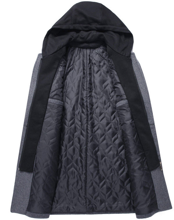 トレンチコート メンズ ビジネスコート チェスターコート フード付き