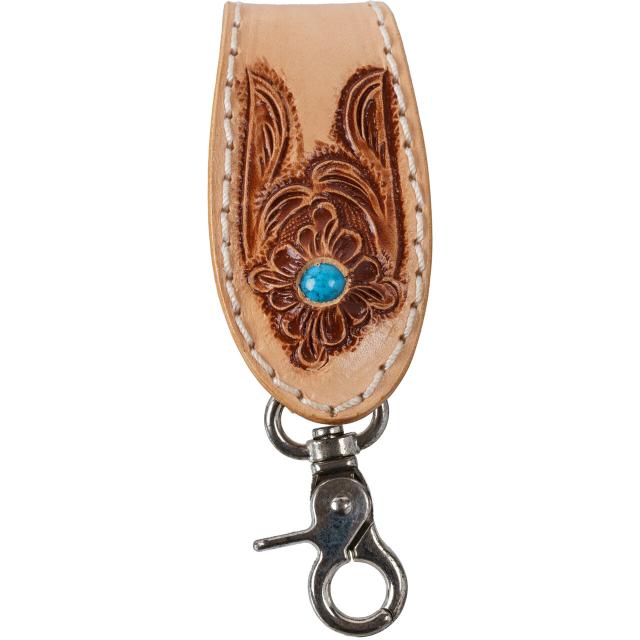 バイカーズウォレット　レザーキーリング　ハンドメイド　本革　ターコイズ　チェーン