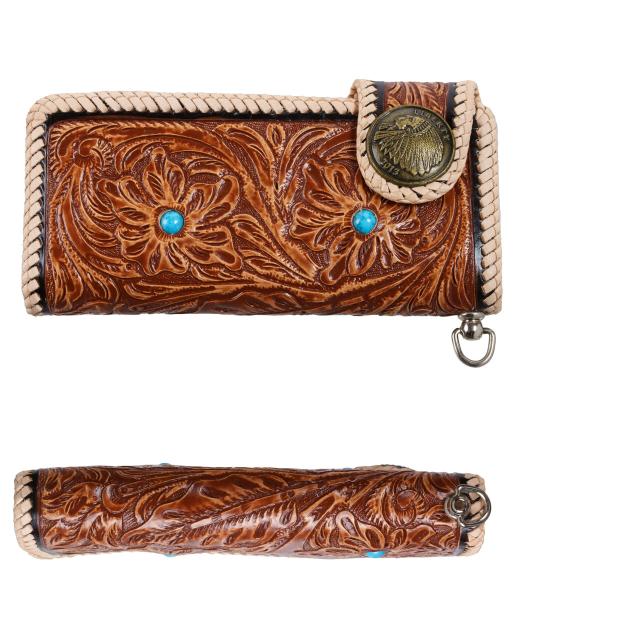 バイカーズウオレット ４点セット ハンドメイド 長財布 カービング 限定 A バイカーズウオレット 4点セット ハンドメイド 長財布