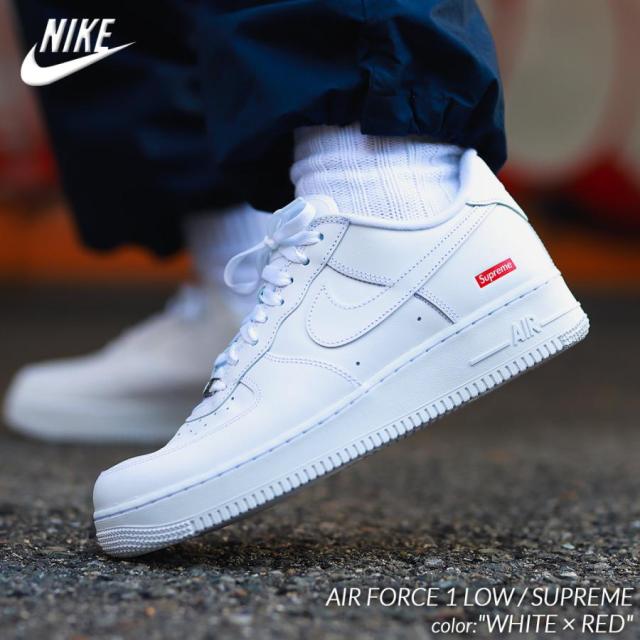NIKE AIR FORCE 1 LOW / SUPREME WHITE × RED ナイキ エアフォース 1 