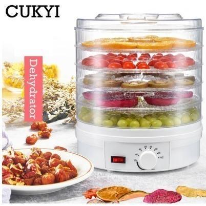 Cukyi食品脱水機フルーツ野菜ハーブ肉乾燥機スナック食品乾燥機で5トレーeu/英国/米国プラグ110ボルト/220ボルト