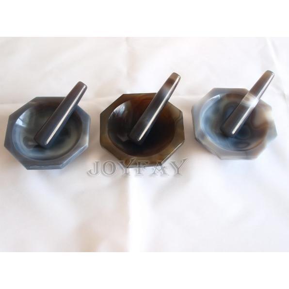 天然 メノウ 瑪瑙 碼碯 アゲート アゲット 乳鉢 内径100mm 深さ 30mm