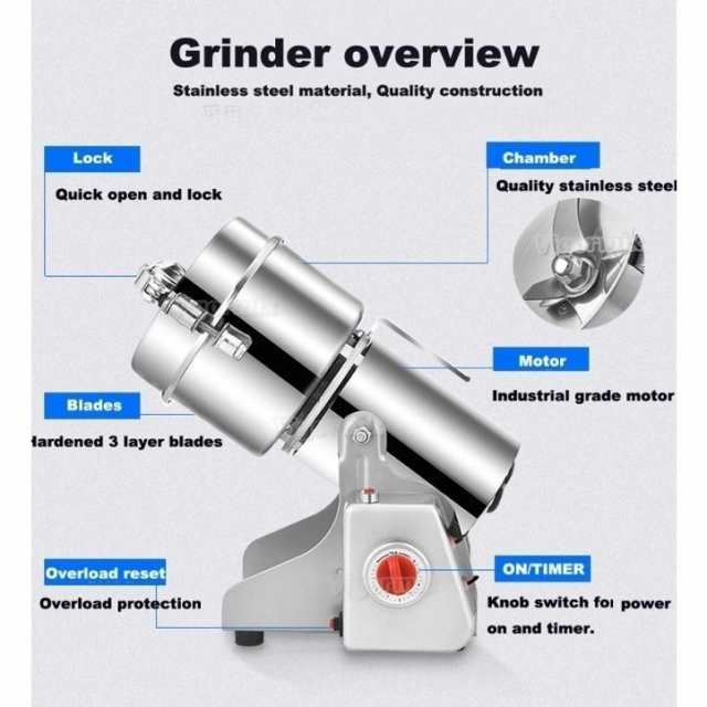 ハイパーグラインダー 小型粉砕器 ハイスピードミル 業務用 製粉機 700g コーヒー 乾燥食品｜au PAY マーケット