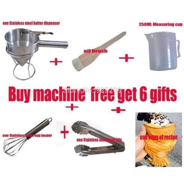 10個一気に作成可能!!】アイスクリームコーンメーカー たい焼き型 韓流