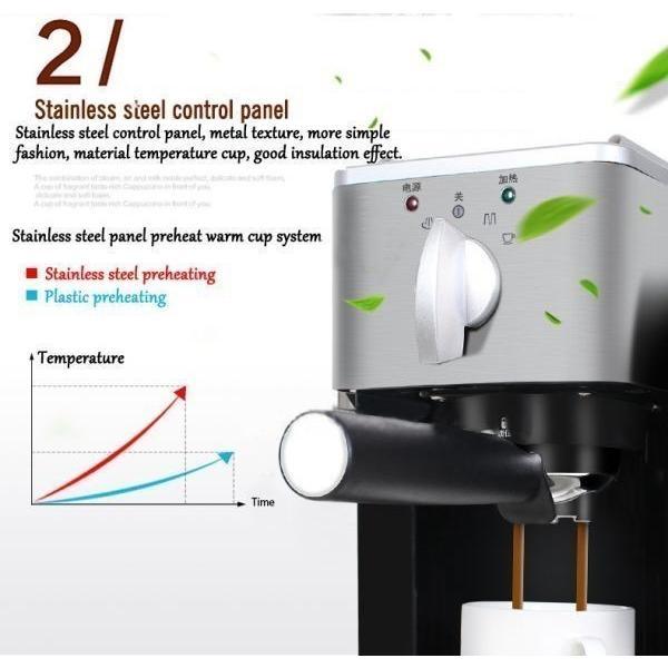 半自動エスプレッソコーヒーマシン 家庭用コーヒーメーカー ポンプ