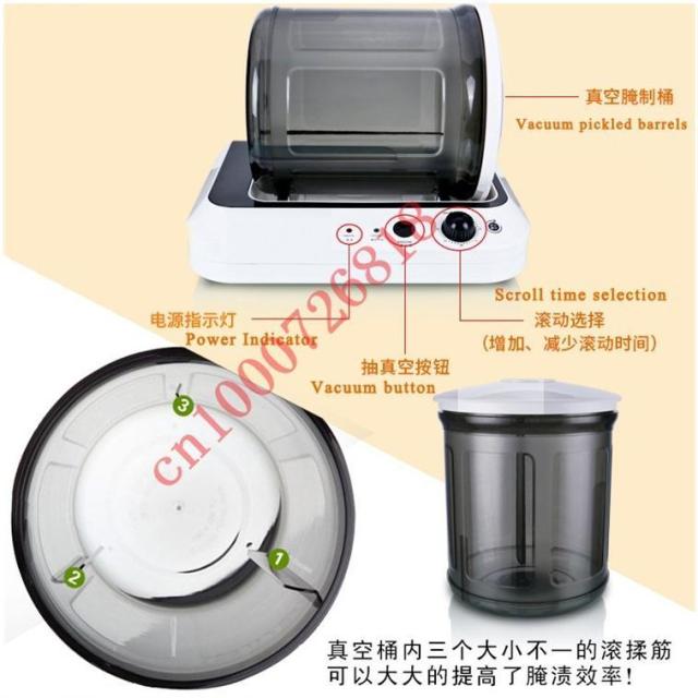 220ボルト電気真空食品marinatorタンブリングマシン家庭用真空酸洗機