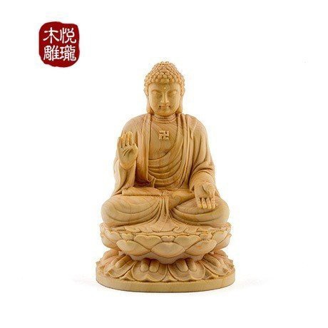 木彫仏像 木彫り 木製 仏像 釈迦如来 天台宗 禅宗 本尊 お釈迦様 座像 2.0寸 桧木 本体のみ 釈迦如来像 曹洞宗 臨済宗 座釈迦の通販は
