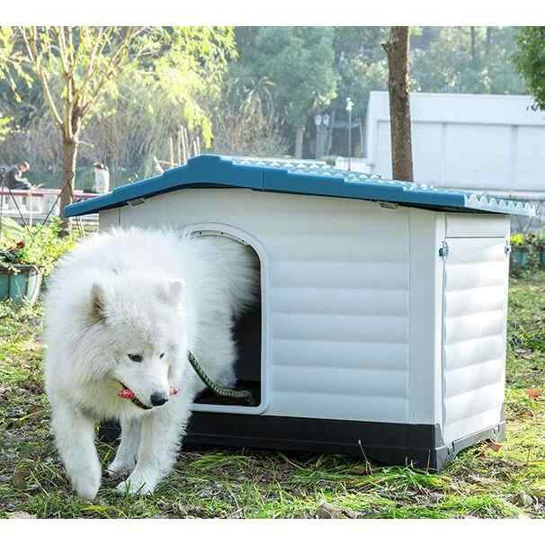 犬小屋 ドア付き ペットハウス ペットケージ プラスチック製 犬