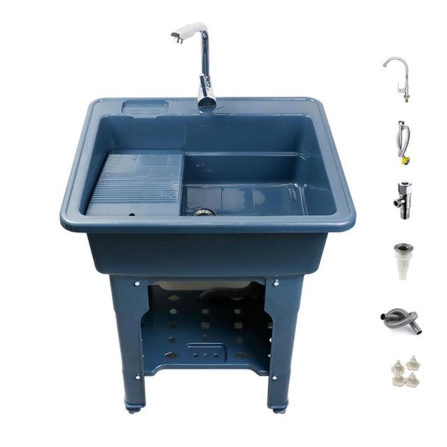 キッチン シンク 流し台 ガーデンシンクプラスチックシン 自立型シンク ガーデンシンク コンパクト ユーティリティシングルボウルシンク ポ-タブル一槽シンクの通販は