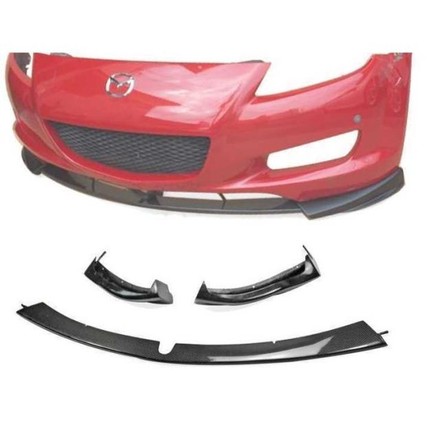 マツダ RX8 初期 03 - 08 SE3P Tスタイル 3 pcs フロントリップ カーボン