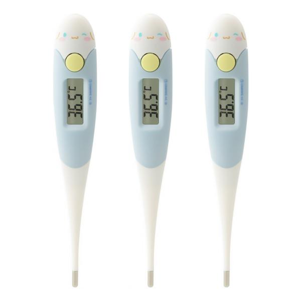 やわらかタッチ体温計 ブルー シナモロール 1本×3個セット メール便送料無料