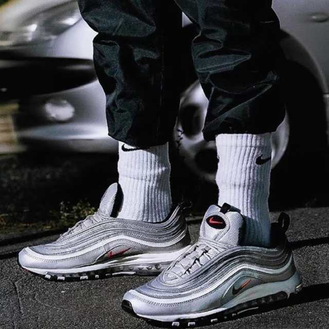 305センチワイズNIKE ナイキ AIR MAX 97 OG QS ITALY エアマックス 97 ローカットスニーカー シルバー US9.5/27.5cm 884421-001