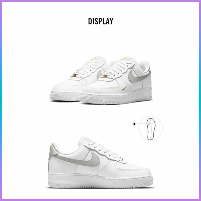 ナイキ スニーカー レディース NIKE 新品 WMNS AIR FORCE 1 07 LOW ESSENTIAL White Grey Gold  AF1 エアフォース 1 07 フォースワン CZ02