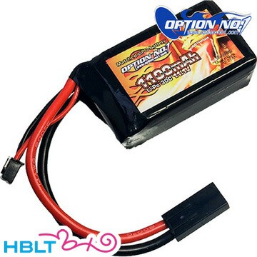 オプション No.1 リポバッテリー LiPo 1100mAh 11.1v PEQタイプ GB-0027M