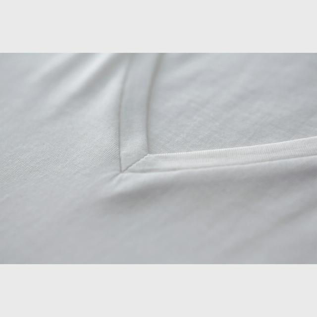 メンズ 紳士 男性 男物 シルクコットン 男の絹 Vネック 長袖Tシャツ[メール便可]_4