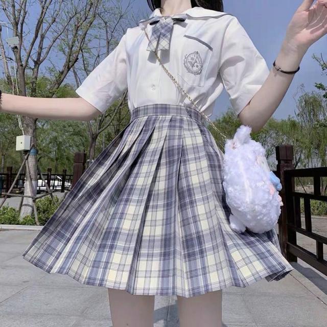 プリーツスカート 2点セット スクール 制服 スカート チェック柄