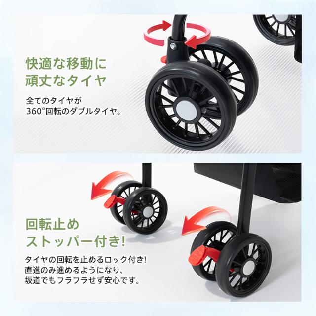 OFFクーポン発行中！！ペットカート 分離式 3way 取り外し 折りたたみ式 ペットバギー 対面式 メッシュカバー 軽快走行 4輪 ペットキャリー 犬カ_10