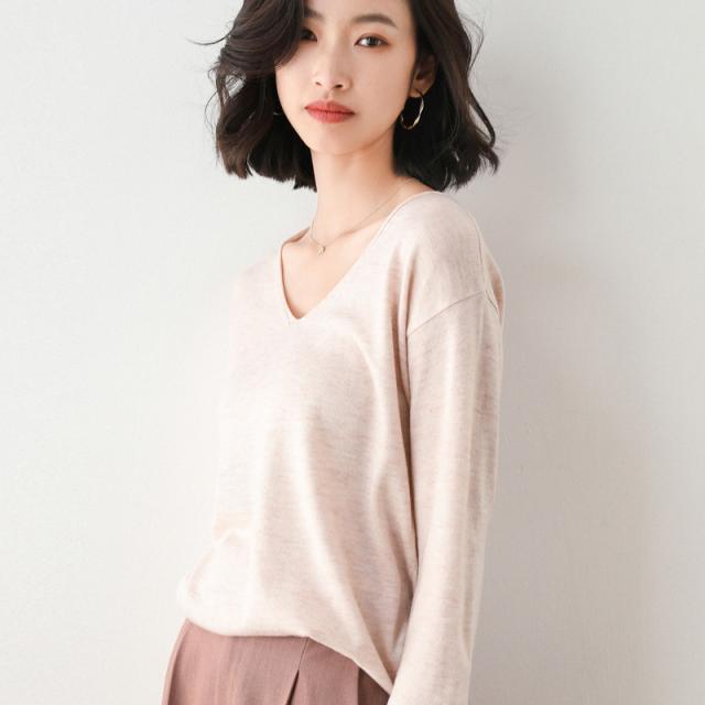 ニットセーター レディース カットソー Vネック 秋服 カシュクール シルキータッチ ニット 長袖 薄手ニット プルオーバー トップス 無地 楽天市場】ニットセーター レディース カットソー Vネック 秋服