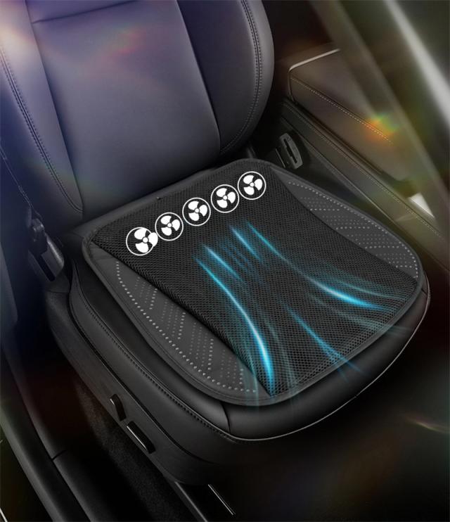 クールシートカバー 車用 汎用 12V/24V シートベンチレーション USB 