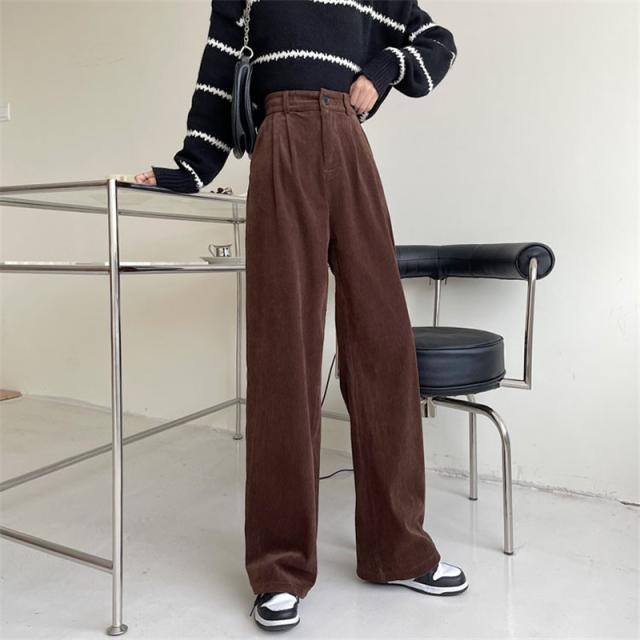 PRISTINE(プリスティン)｜リブレスコーデュロイガウチョパンツ