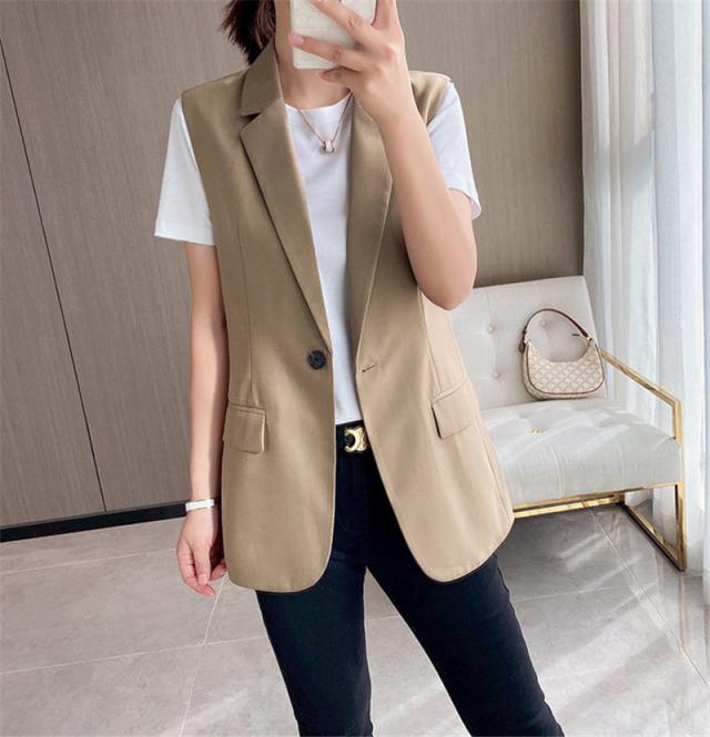ジレベスト ジレ ベスト ゆったり ノースリーブ 羽織 オフィス OL レディース  テーラード トレンチベスト 春夏秋冬 着痩せ 前開き 通勤 上品 ジレベスト ジレ ベスト バックスリット ノースリーブ 羽織