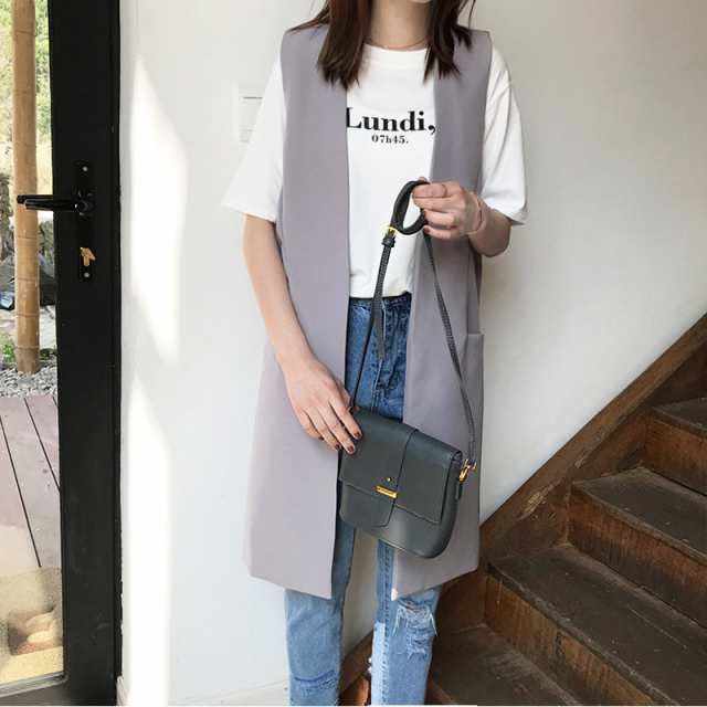 ジレ ベスト レディース ロング丈 春夏 トップス ロングコート