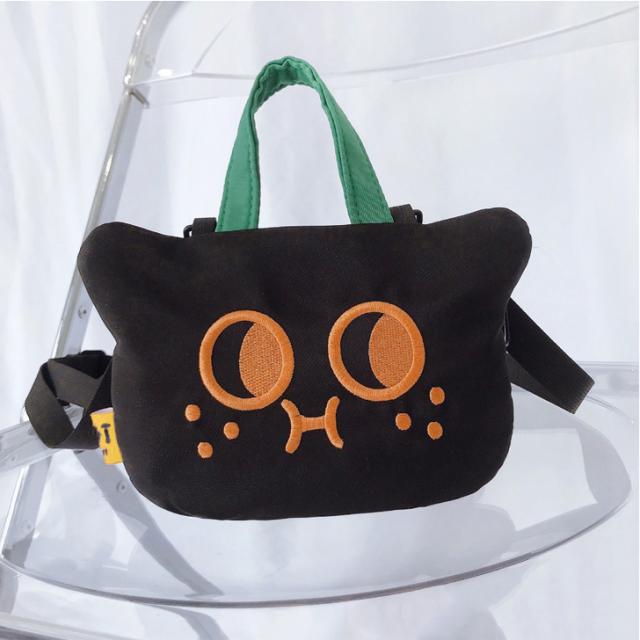 猫型 クロスボディ ショルダーバッグ ハロウィン ゴスロリ ふわふわ 黒猫 楽天市場】ショルダーバッグ 猫型 ねこ バッグ 猫顔 かわいい